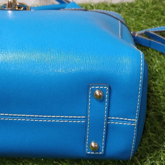 Bright Blue Dooney & Bourke Saffiano Leather Tote - Picture 8 of 17